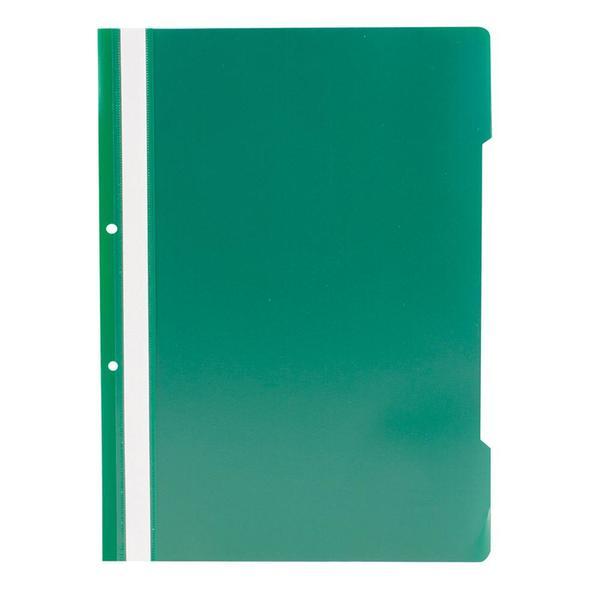 Dosar plastic cu sina si 2 perforatii, verde, 25 bucati/set