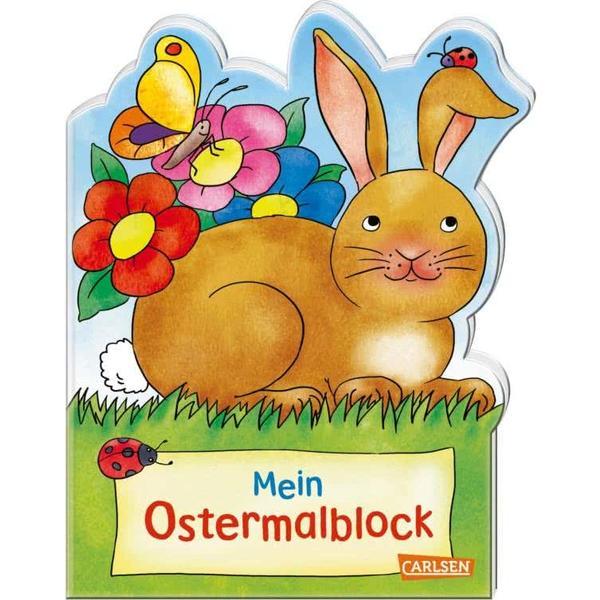 Carte de colorat limba germana, Malbuch „Mein Oster-Malblock„ (Osterwiese), ab 3 Jahre