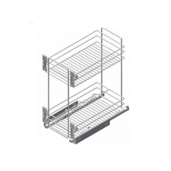 Cos jolly inoxa, sine salice cu amortizare, pentru latime corp 400 mm, model 2102-sn/40-50