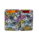 Portofel Magic Wallet Hunterson, unisex, piele naturala, protectie furt date RFID - Magic Graffiti Hip Hop