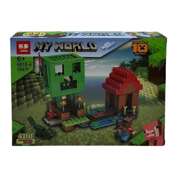 Set de constructie LEGO Minecraft 4 in 1, Fortareata, My world, 194 piese, 6 ani