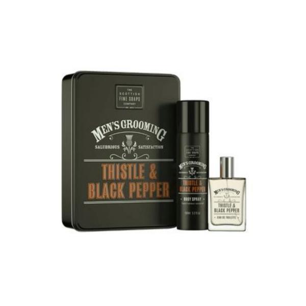 Set cadou Scottish Fine Soaps, Thistle &amp; Black Pepper Fragrance Duo ( Spray corp 150ml + Apa toaleta 50ml )