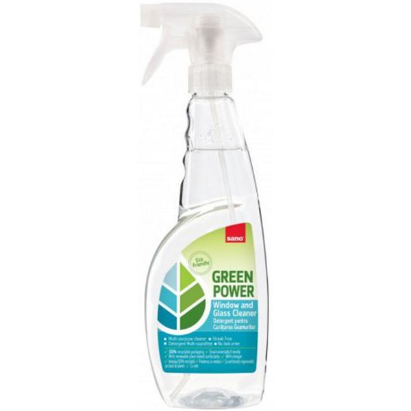 Detergent pentru Curatarea Geamurilor – Sano Green Power Window and Glass Cleaner, 750 ml