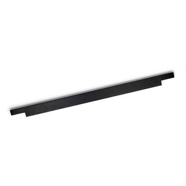 Maner pentru mobila Linear, finisaj negru periat, L:897 mm