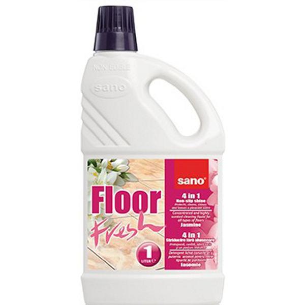 Detergent pentru Pardoseli 4 in 1 cu Aroma de Iasomie – Sano Floor Fresh Jasmine Non-slip Shine, 1000 ml