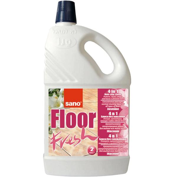 Detergent pentru Pardoseli 4 in 1 cu Aroma de Iasomie – Sano Floor Fresh 4 in 1 Jasmine Non-slip Shine, 2000 ml