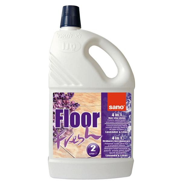 Detergent pentru Pardoseli 4 in 1 cu Aroma de Lavanda si Liliac – Sano Floor Fresh 4 in 1 Lavander & Lilac Non-slip Shine, 2000 ml