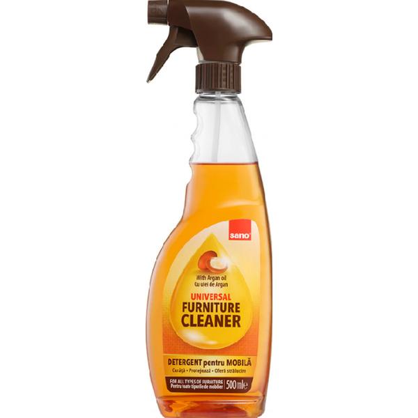 Detergent pentru Mobila cu Ulei de Argan - Sano Furniture Universal Cleaner with Argan Oil, 500 ml