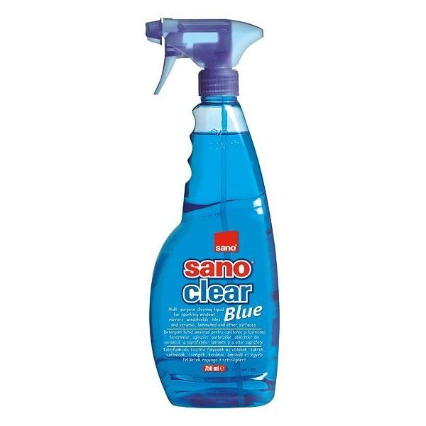 Detergent pentru Geamuri Albastru – Sano Clear Blue, 750 ml