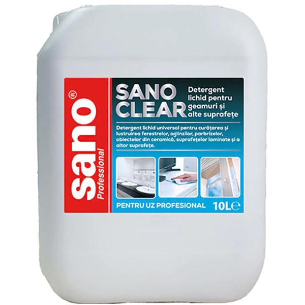 Detergent pentru Geamuri – Sano Professional Clear, 10 l