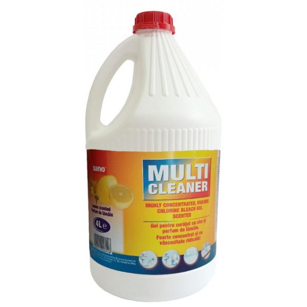 Detergent Universal Gel cu Clor si Parfum de Lamaie &ndash; Sano Multi Cleaner, 4000 ml