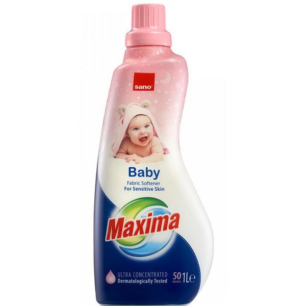 Balsam Super Concentrat pentru Hainele Bebelusilor - Sano Maxima BABY Ultra Concentrated Fabric Softener, 1000 ml
