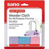 Lavete Universale Microfibra - Sano Wonder Cloth for All-Purpose Cleaning Microfiber, 3 buc