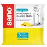 Lavete Uscate pentru Uz Universal - Sano Multi-Purpose Cleaning Cloths, 3 buc