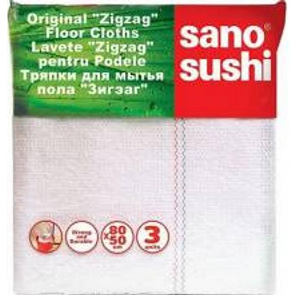 Lavete pentru Podele- Sano Sushi Zigzag Floor Cloths, 3 buc