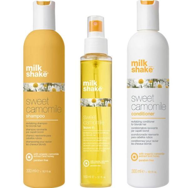 Pachet Hidratare si revitalizare sweet camomile Milk Shake – Sampon 300ml, Balsam 300ml, Tratament 150ml esteto.ro imagine noua