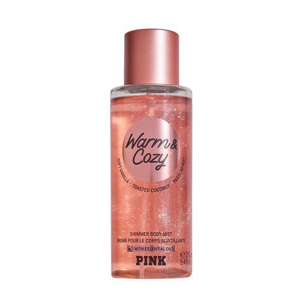 Spray de corp cu sclipici - warm and cozy, victoria's secret, pink, 250 ml