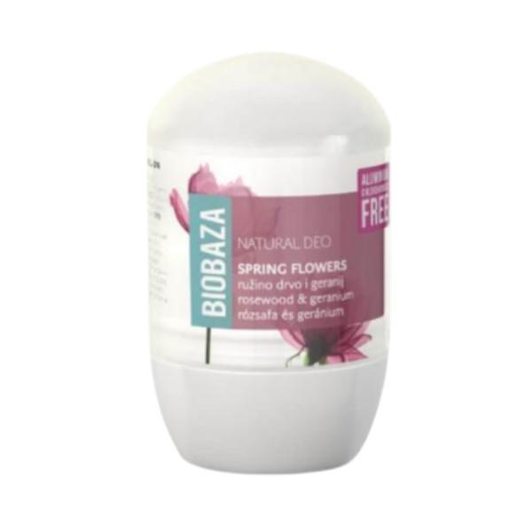 Deodorant natural pentru femei spring flowers (trandafiri si geranium) biobaza 50 ml