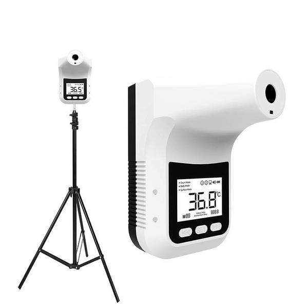 Termometru infrarosu medical non contact digital k3-pro cu functie vocala, echipat cu stand de fixare si prezentare, baterii incluse