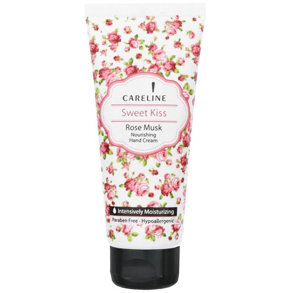 Crema de maini hidratanta cu trandafir si mosc - sano careline sweet kiss rose musk nourishing hand cream, 100 ml