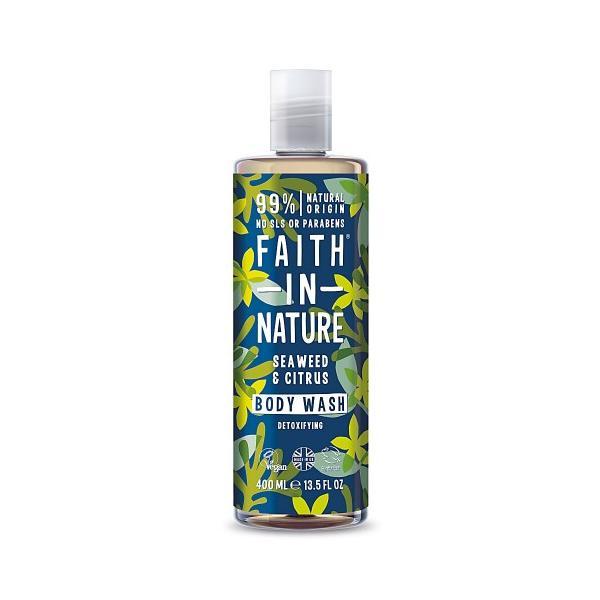 Gel de dus - spuma de baie cu alge marine si citrice faith in nature, 400 ml