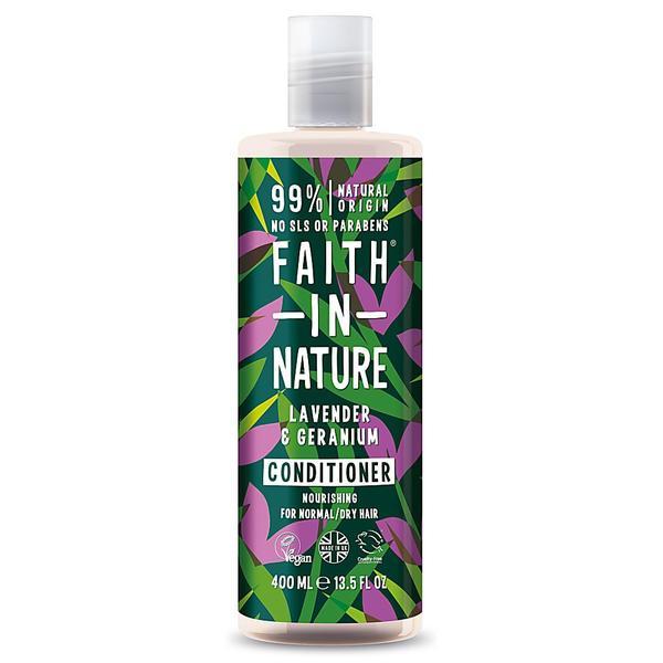 Balsam natural nutritiv cu lavanda si muscata pentru par normal si uscat faith in nature 400ml
