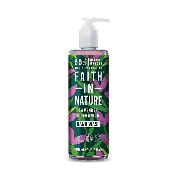 Sapun lichid natural cu lavanda si muscata faith in nature, 400 ml