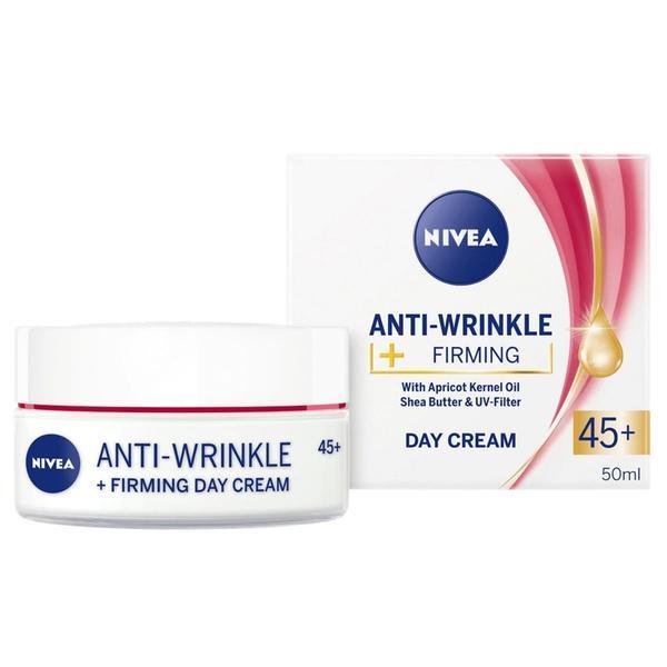 Crema de zi antirid pentru fermitate – Nivea Anti-Wrinkle + Firming 45+, 50ml #45 imagine 2022