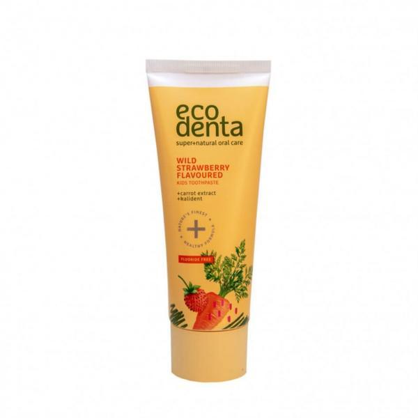 Pasta de dinti pentru copii cu aroma de capsuni si morcov ecodenta 75ml