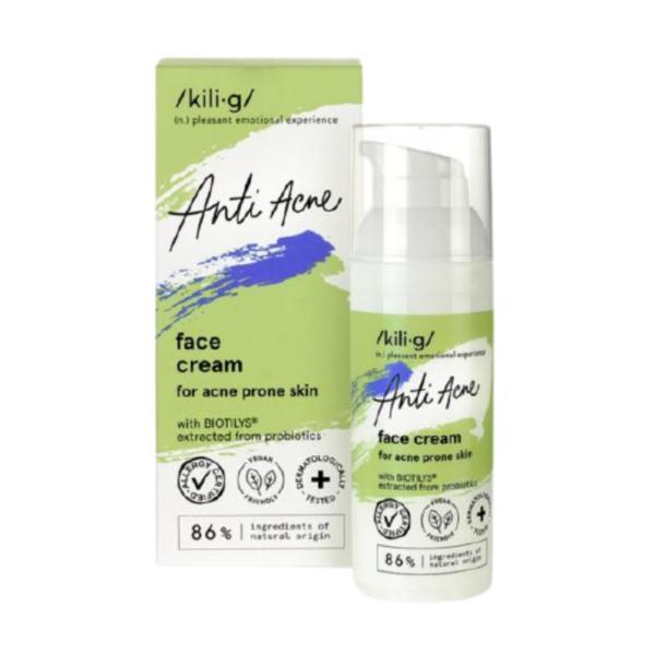 Crema de fata anti-acnee pentru ten acneic sensibil, Anti Acne Kilig, 50 ml esteto.ro