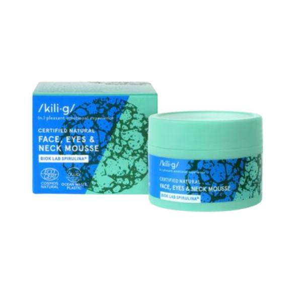 Crema spuma cu spirulina pentru fata, ochi si decolteu, nature kilig, 60 ml