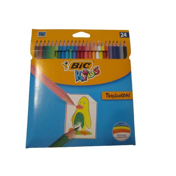 Creioane colorate BIC Tropicolors 24 bucati
