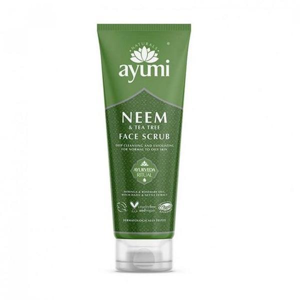 Exfoliant facial cu neem si tea tree ayumi, 125 ml