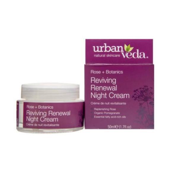 Crema regeneranta de noapte cu ulei organic de trandafir de Damasc – ten matur, Reviving Urban Veda, 50 ml esteto.ro imagine noua