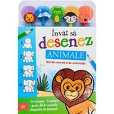 Invat sa desenez: Animale. Set de colorat si de activitati, editura Litera