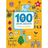 100 de jocuri amuzante. Colorez si desenez, editura Litera