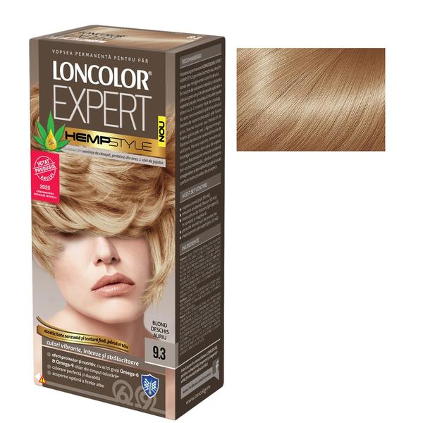 Vopsea permanenta pentru par loncolor expert hempstyle, nuanta 9.3 blond deschis auriu
