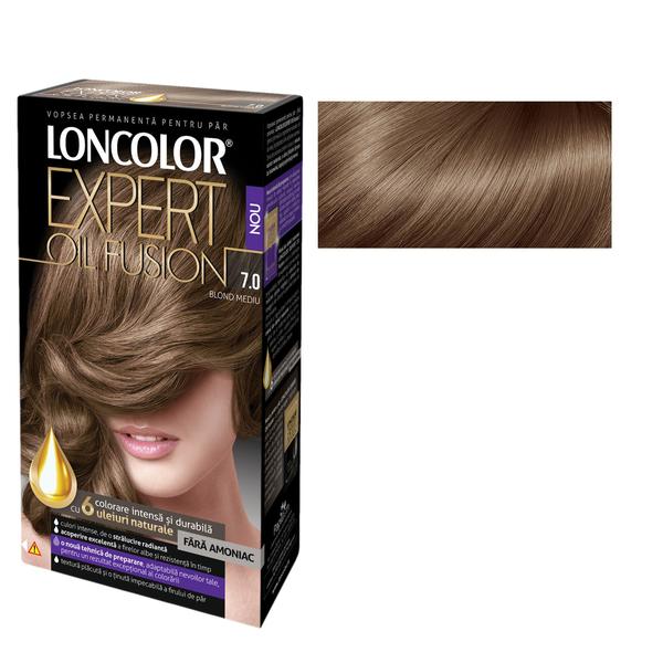 Vopsea Demi-permanenta pentru Par Loncolor Expert Oil Fusion, nuanta 7.0 blond mediu