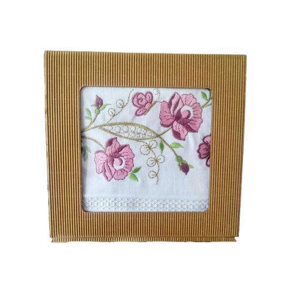 Prosop pentru maini si fata oem, brodat la masina, 100 % bumbac, dimensiune 50 x 90 cm - model 4