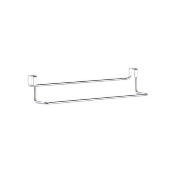 Suport pentru prosoape, argintiu, metal, 31x8x6 cm - oem