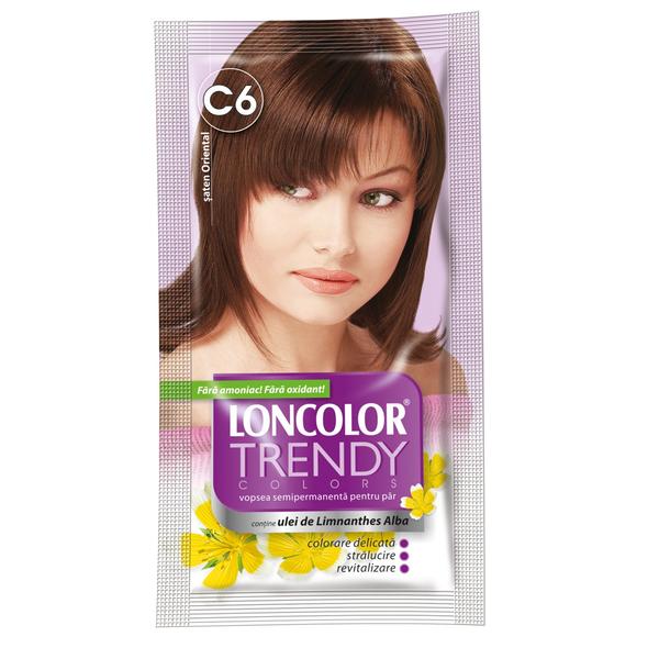 Vopsea Semipermanenta Loncolor Trendy Colors, nuanta C6 saten oriental, 2x 25 ml