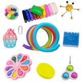 Set Jucarii Fidget Toys, Ajuta la eliberarea stresului, contine 23 de produse, Multicolor