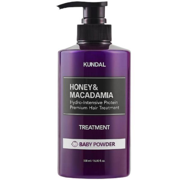 Tratament hipoalergenic pentru par, extra-hidratant cu proteine, baby powder, kundal, 500 ml
