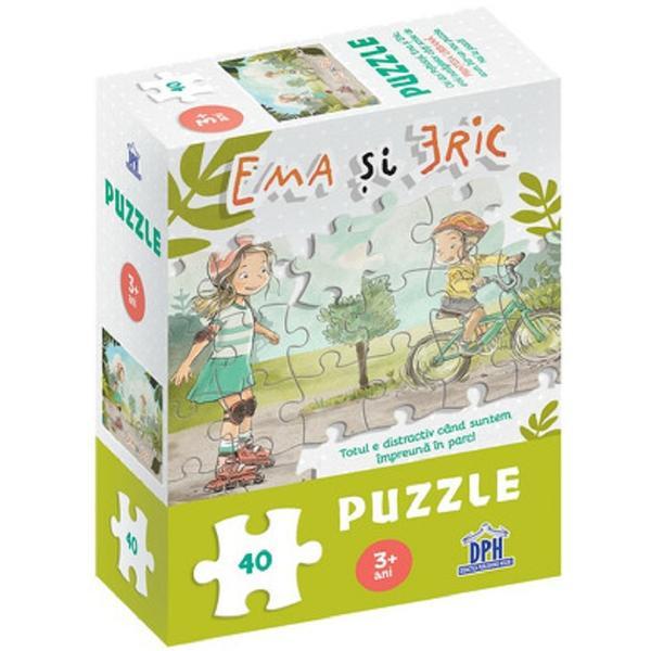 Ema si eric in parc. puzzle