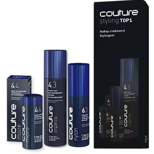 Set produse pentru aranjarea parului ESTEL Couture Hair Styling TOP 1 (Spray 250ml + pudra 8g + fixative 100ml + 250ml)