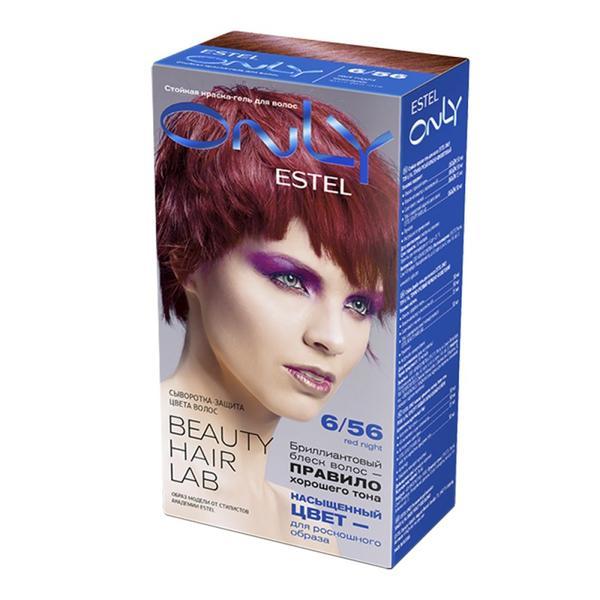 Vopsea-gel permanenta pentru par Estel Only, 6/56 Blond inchis rosu-violet, 115ml Estel Professional Estel Professional