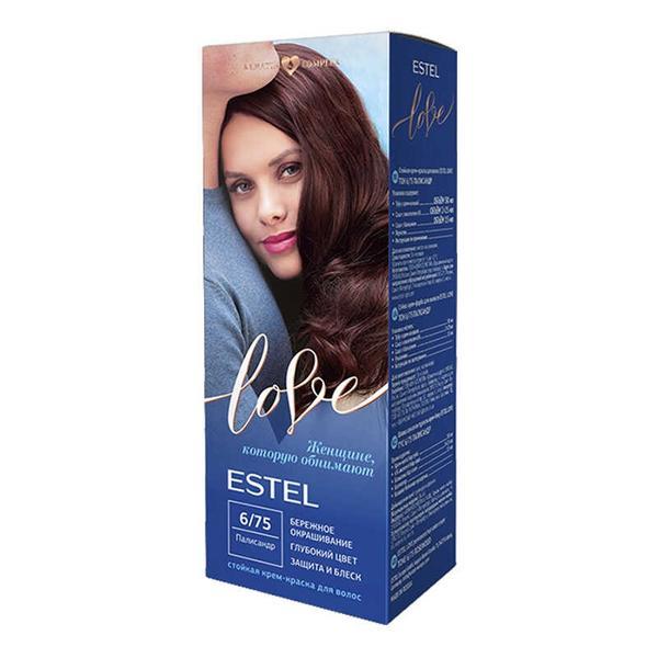 Vopsea-crema permanenta pentru par estel love, 6/75 palisandru, 115ml
