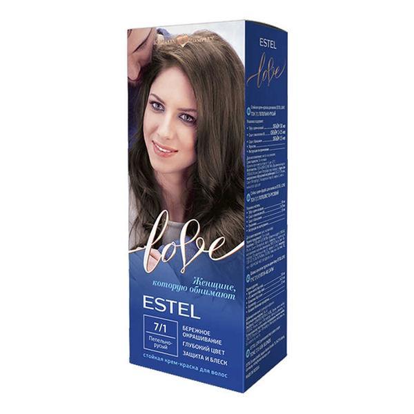 Vopsea-crema permanenta pentru par Estel Love, 7/1 Blond maro-gri, 115ml Estel Professional