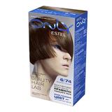 Vopsea-gel permanenta pentru par Estel Only, 6/74 Saten inchis maroniu-auriu, 115ml