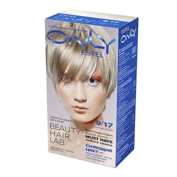 Vopsea-gel permanenta pentru par estel only, 9/17 blond maro-gri, 115ml